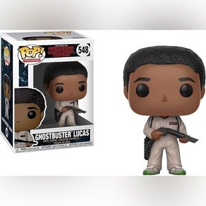 Funko Pop! Stranger Things Ghostbuster Lucas Figure Rare Vaulted 2018